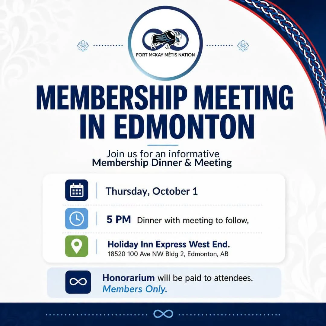 Archived members-only Edmonton dinner and membership meeting notice for October 1, 2026 at 5 p.m., Holiday Inn Express West End.